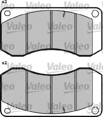 Valeo 541647 - Bremžu uzliku kompl., Disku bremzes www.autospares.lv