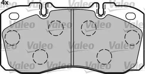 Valeo 541654 - Bremžu uzliku kompl., Disku bremzes www.autospares.lv