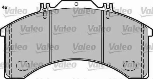 Valeo 541658 - Bremžu uzliku kompl., Disku bremzes www.autospares.lv