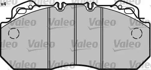 Valeo 541668 - Bremžu uzliku kompl., Disku bremzes www.autospares.lv