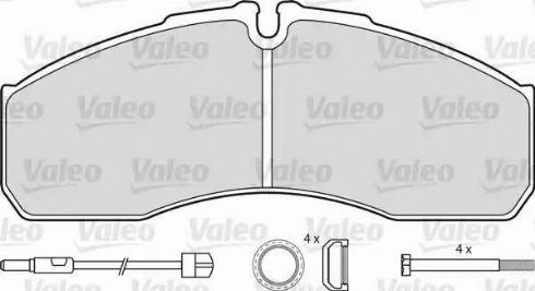 Valeo 541663 - Тормозные колодки, дисковые, комплект www.autospares.lv