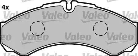 Valeo 541662 - Brake Pad Set, disc brake www.autospares.lv