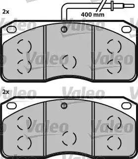 Valeo 541604 - Bremžu uzliku kompl., Disku bremzes www.autospares.lv