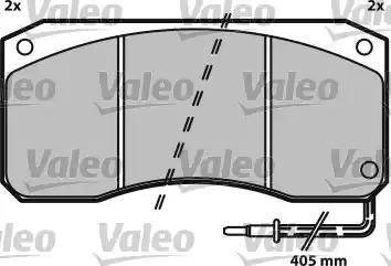 Valeo 541648 - Bremžu uzliku kompl., Disku bremzes www.autospares.lv