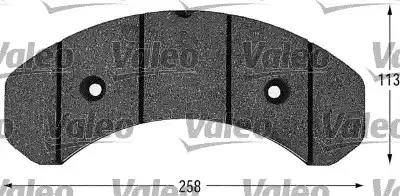 Valeo 541602 - Bremžu uzliku kompl., Disku bremzes www.autospares.lv