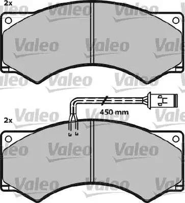 Valeo 541614 - Bremžu uzliku kompl., Disku bremzes www.autospares.lv