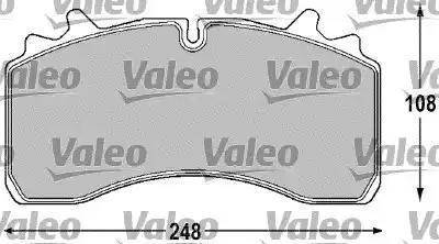 Valeo 541682 - Bremžu uzliku kompl., Disku bremzes www.autospares.lv