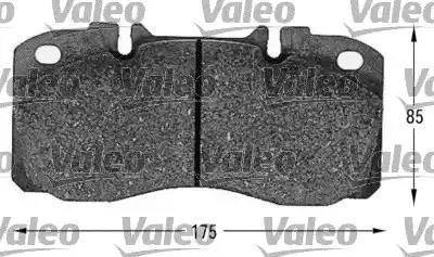 Valeo 541654 - Bremžu uzliku kompl., Disku bremzes www.autospares.lv