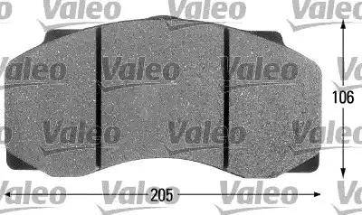 Valeo 541674 - Bremžu uzliku kompl., Disku bremzes www.autospares.lv