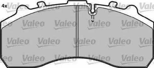 Valeo 541678 - Bremžu uzliku kompl., Disku bremzes www.autospares.lv