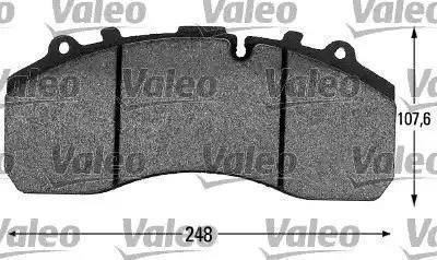 Valeo 541678 - Brake Pad Set, disc brake www.autospares.lv