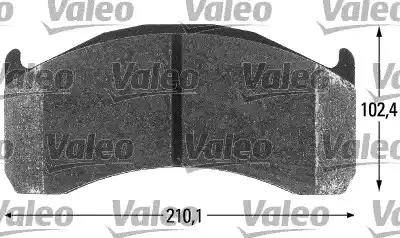 Valeo 541702 - Bremžu uzliku kompl., Disku bremzes www.autospares.lv