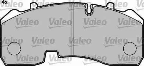 Valeo 541718 - Bremžu uzliku kompl., Disku bremzes www.autospares.lv