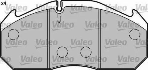 Valeo 541713 - Bremžu uzliku kompl., Disku bremzes www.autospares.lv