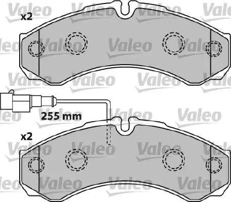 Valeo 541739 - Bremžu uzliku kompl., Disku bremzes www.autospares.lv