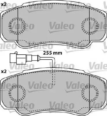 Valeo 541738 - Bremžu uzliku kompl., Disku bremzes www.autospares.lv