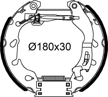 Valeo 554908 - Bremžu loku komplekts autospares.lv