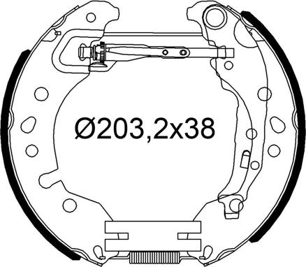 Valeo 554980 - Bremžu loku komplekts www.autospares.lv