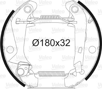 Valeo 554501 - Bremžu loku komplekts www.autospares.lv