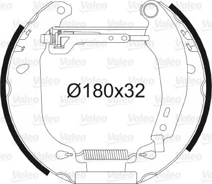 Valeo 554643 - Bremžu loku komplekts autospares.lv