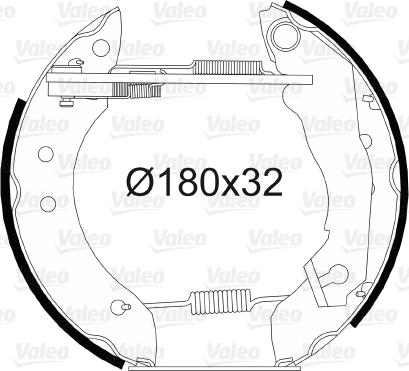 Valeo 554686 - Bremžu loku komplekts www.autospares.lv