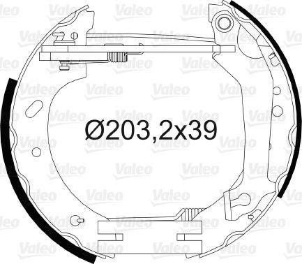 Valeo 554858 - Bremžu loku komplekts www.autospares.lv