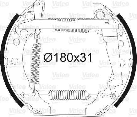 Valeo 554853 - Bremžu loku komplekts www.autospares.lv