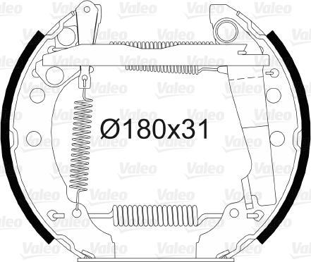 Valeo 554852 - Brake Shoe Set www.autospares.lv