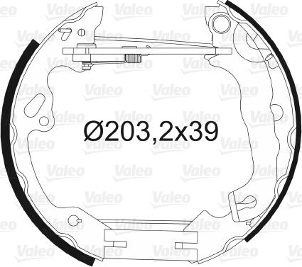 Valeo 554857 - Bremžu loku komplekts www.autospares.lv