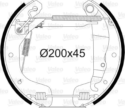 Valeo 554869 - Bremžu loku komplekts www.autospares.lv