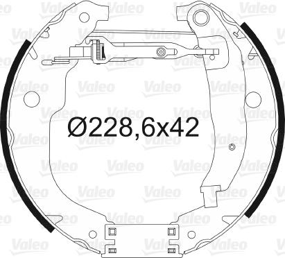 Valeo 554861 - Bremžu loku komplekts autospares.lv