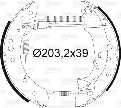 Valeo 554805 - Brake Shoe Set www.autospares.lv