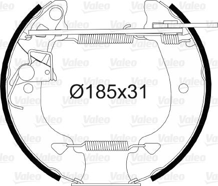 Valeo 554806 - Bremžu loku komplekts www.autospares.lv