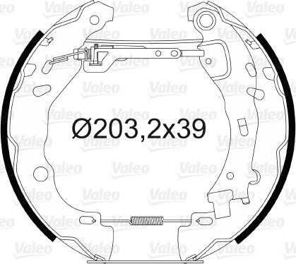 Valeo 554803 - Brake Shoe Set www.autospares.lv