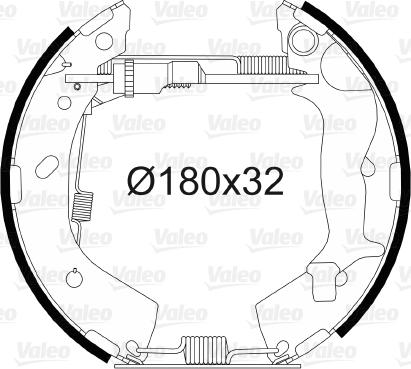 Valeo 554884 - Bremžu loku komplekts www.autospares.lv