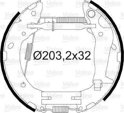 Valeo 554886 - Bremžu loku komplekts www.autospares.lv