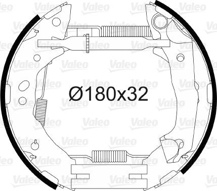 Valeo 554875 - Bremžu loku komplekts www.autospares.lv