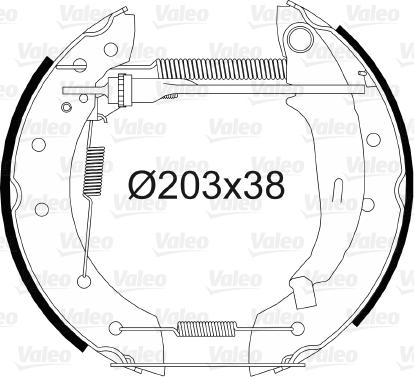 Valeo 554795 - Bremžu loku komplekts www.autospares.lv