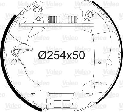 Valeo 554719 - Bremžu loku komplekts www.autospares.lv