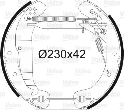 Valeo 554789 - Bremžu loku komplekts www.autospares.lv