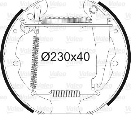 Valeo 554784 - Bremžu loku komplekts autospares.lv