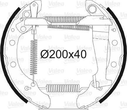 Valeo 554781 - Bremžu loku komplekts www.autospares.lv