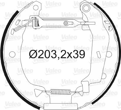 Valeo 554783 - Bremžu loku komplekts www.autospares.lv