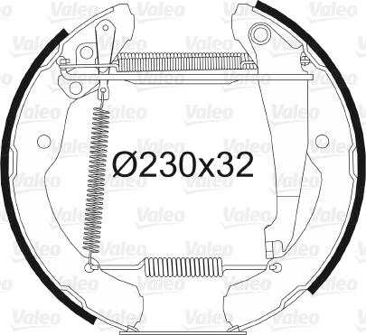 Valeo 554731 - Bremžu loku komplekts autospares.lv