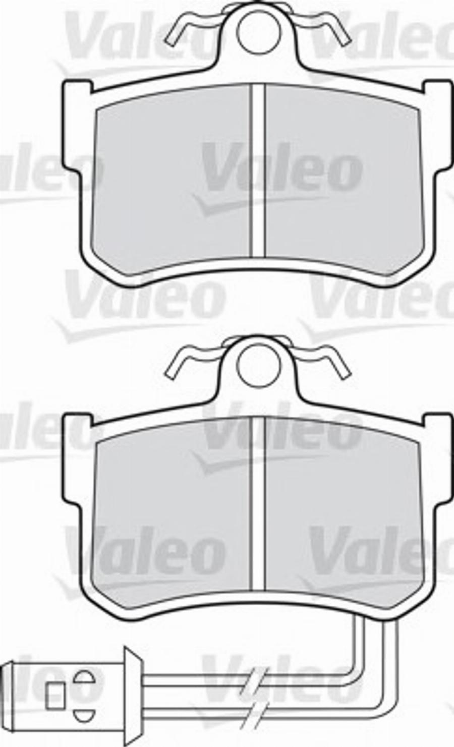 Valeo 551607 - Brake Pad Set, disc brake www.autospares.lv