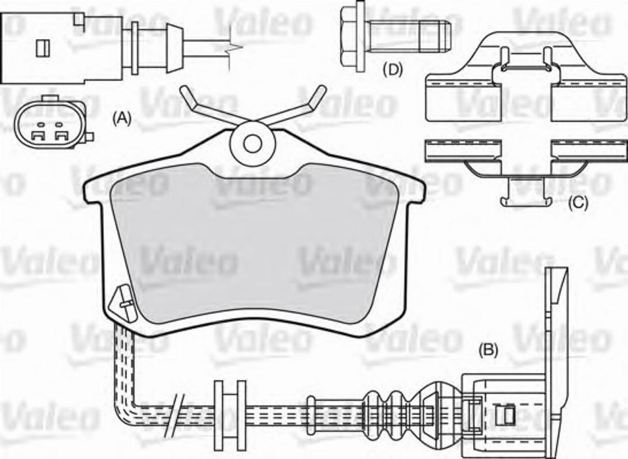 Valeo 551685 - Brake Pad Set, disc brake www.autospares.lv