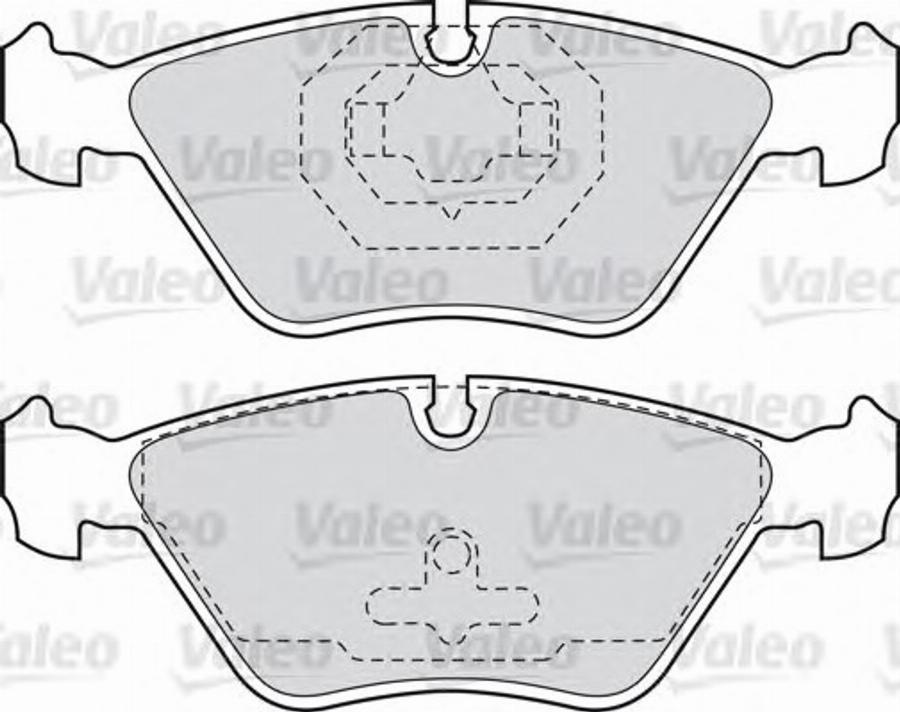 Valeo 551722 - Brake Pad Set, disc brake www.autospares.lv