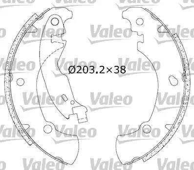 Valeo 554740 - Bremžu loku komplekts autospares.lv