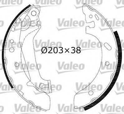 Valeo 553821 - Bremžu loku komplekts www.autospares.lv