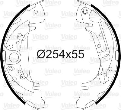 Valeo 564056 - Brake Shoe Set www.autospares.lv